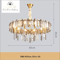 Rue Villa Crystal Chandelier - chandeliers