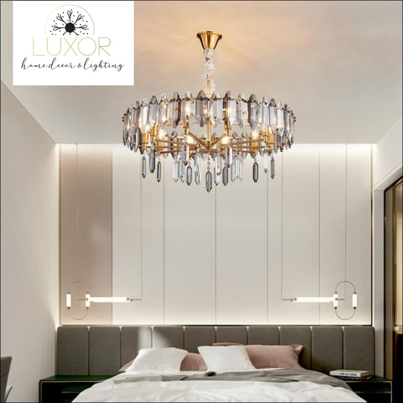 chandeliers Rue Villa Crystal Chandelier - Luxor Home Decor & Lighting
