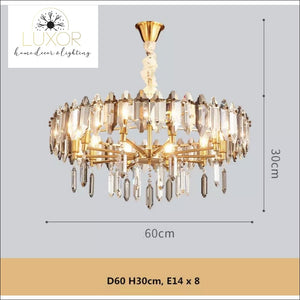 Rue Villa Crystal Chandelier - Dia80cm x H35cm / Cold White - chandeliers