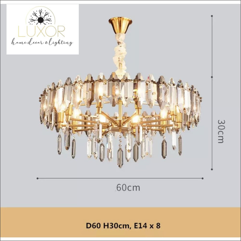 Rue Villa Crystal Chandelier - Dia80cm x H35cm / Cold White - chandeliers