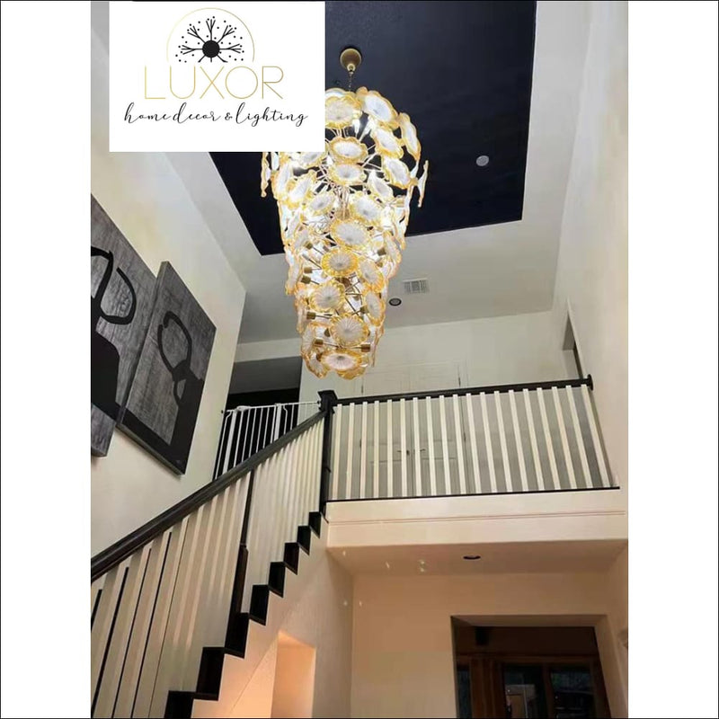 Scally Gold Murano Chandelier - chandelier