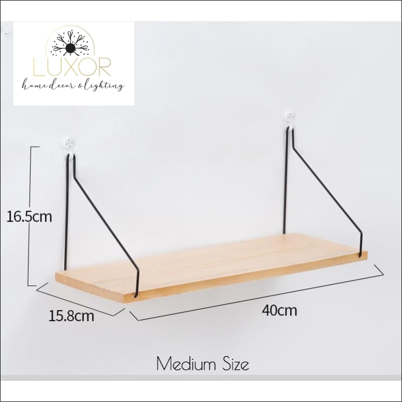 wall decor Scandinavian Metal Wooden Shelf - Luxor Home Decor & Lighting