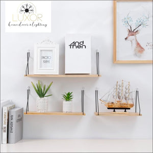 wall decor Scandinavian Metal Wooden Shelf - Luxor Home Decor & Lighting