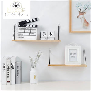 wall decor Scandinavian Metal Wooden Shelf - Luxor Home Decor & Lighting