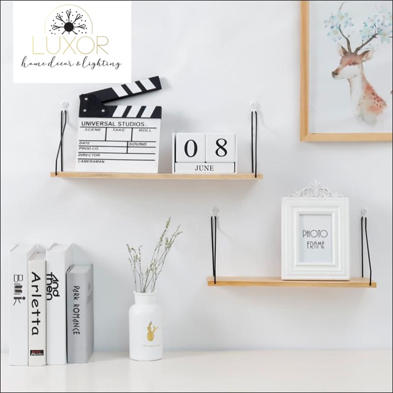 wall decor Scandinavian Metal Wooden Shelf - Luxor Home Decor & Lighting
