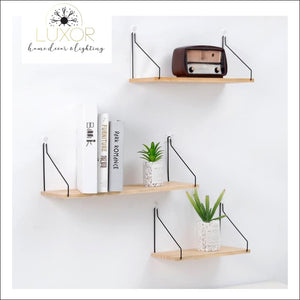 wall decor Scandinavian Metal Wooden Shelf - Luxor Home Decor & Lighting