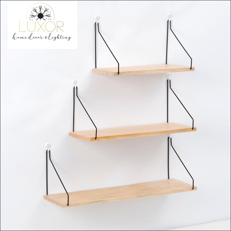 wall decor Scandinavian Metal Wooden Shelf - Luxor Home Decor & Lighting