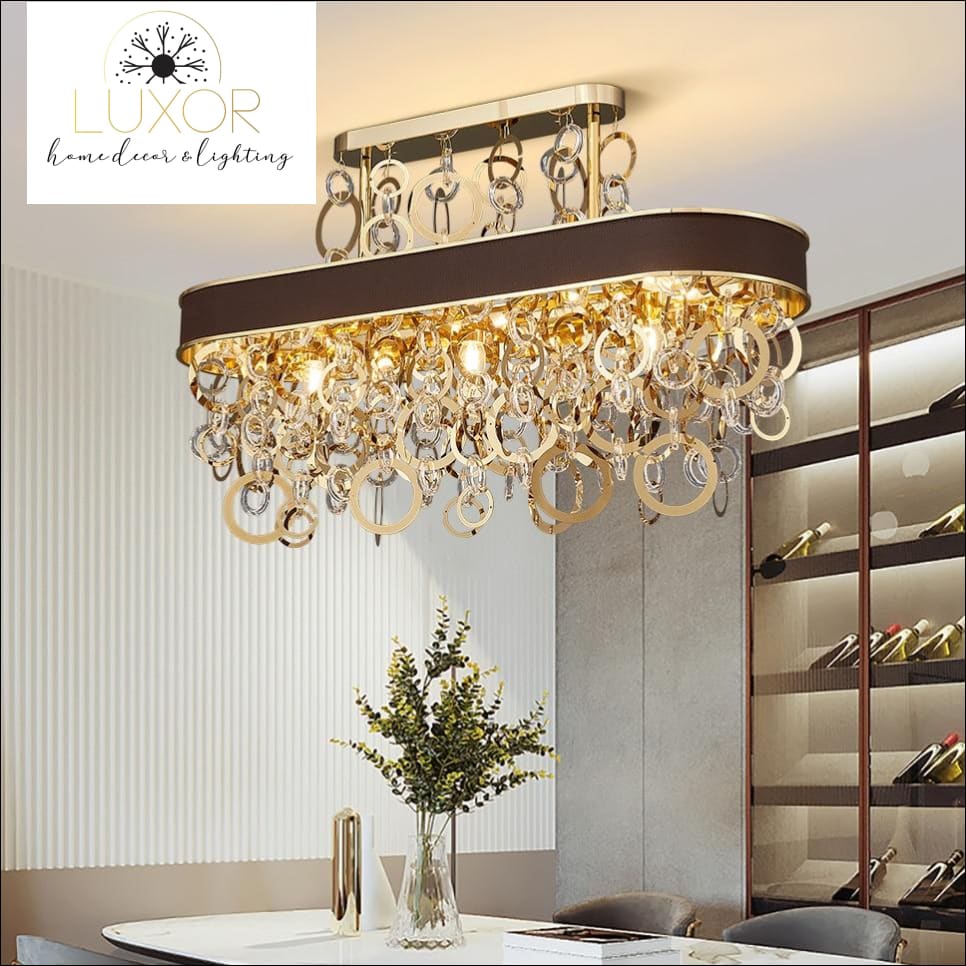 chandeliers Scarlet Rectangle Crystal Chandelier - Luxor Home Decor & Lighting