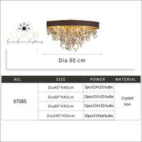 chandeliers Scarlet Round Crystal Chandelier - Luxor Home Decor & Lighting