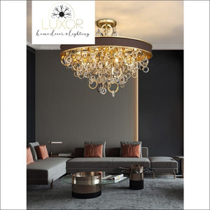 chandeliers Scarlet Round Crystal Chandelier - Luxor Home Decor & Lighting