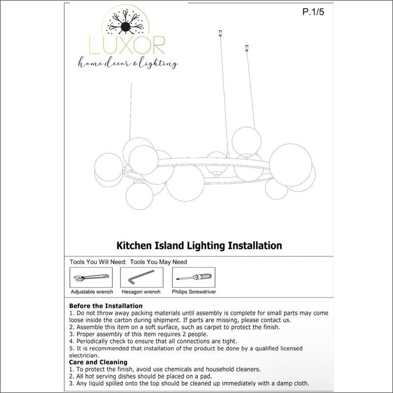 Shoma Round Bubble Chandelier - chandelier