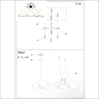 Shoma Round Bubble Chandelier - chandelier