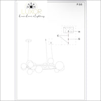 Shoma Round Bubble Chandelier - chandelier