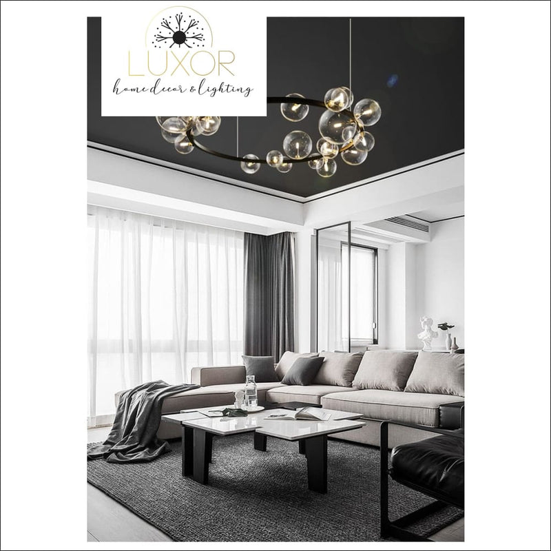 chandelier Shoma Round Bubble Chandelier - Luxor Home Decor & Lighting