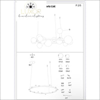 Shoma Round Bubble Chandelier - chandelier