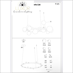 Shoma Round Bubble Chandelier - chandelier