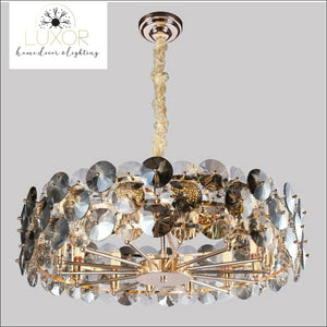 chandeliers Sidney Smokey Gray Crystal Chandelier - Luxor Home Decor & Lighting