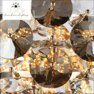 chandeliers Sidney Smokey Gray Crystal Chandelier - Luxor Home Decor & Lighting
