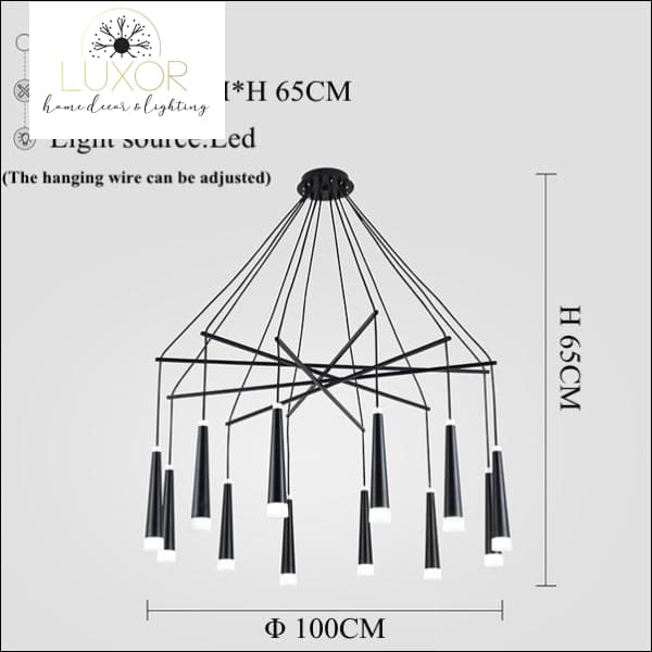 chandeliers Simone Suspended Chandelier - Luxor Home Decor & Lighting