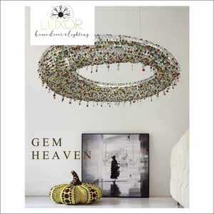 chandeliers Sinisi Colored Crystal Chandelier - Luxor Home Decor & Lighting