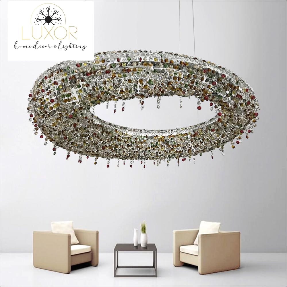 chandeliers Sinisi Colored Crystal Chandelier - Luxor Home Decor & Lighting