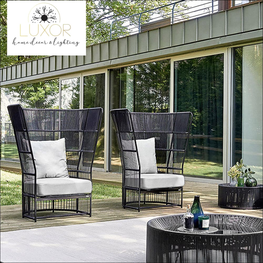 Sloan Mid-century Modern Style Wingback Chair - Outdoor Seating