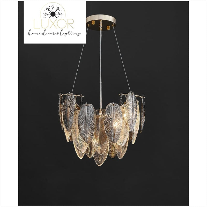 Smoky Gray Feather Chandelier - chandeliers