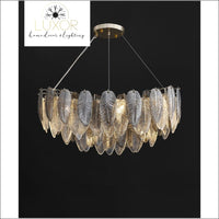 Smoky Gray Feather Chandelier - chandeliers