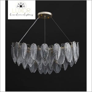 Smoky Gray Feather Chandelier - chandeliers