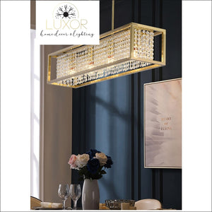 chandeliers Solary Crystal Rectangular Chandelier - Luxor Home Decor & Lighting