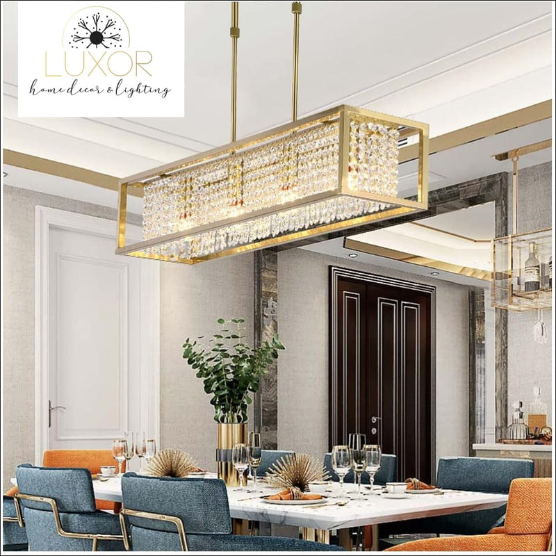 chandeliers Solary Crystal Rectangular Chandelier - Luxor Home Decor & Lighting