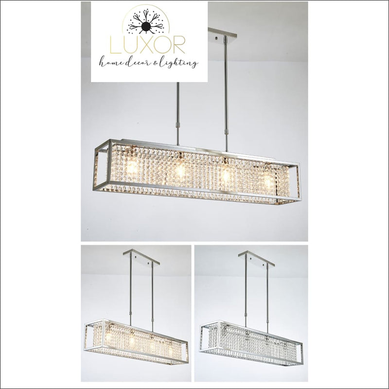 chandeliers Solary Crystal Rectangular Chandelier - Luxor Home Decor & Lighting