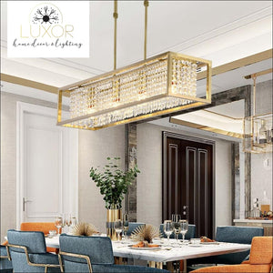 chandeliers Solary Crystal Rectangular Chandelier - Luxor Home Decor & Lighting