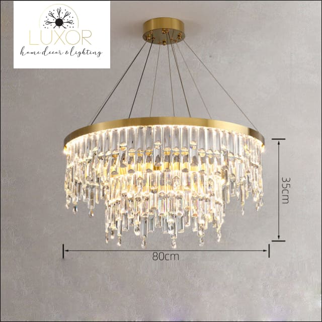 Sophie Crystal Chandelierht Fixtures - Dia80xH35cm / >7 / 100-300W, L, Natural Light - chandeliers