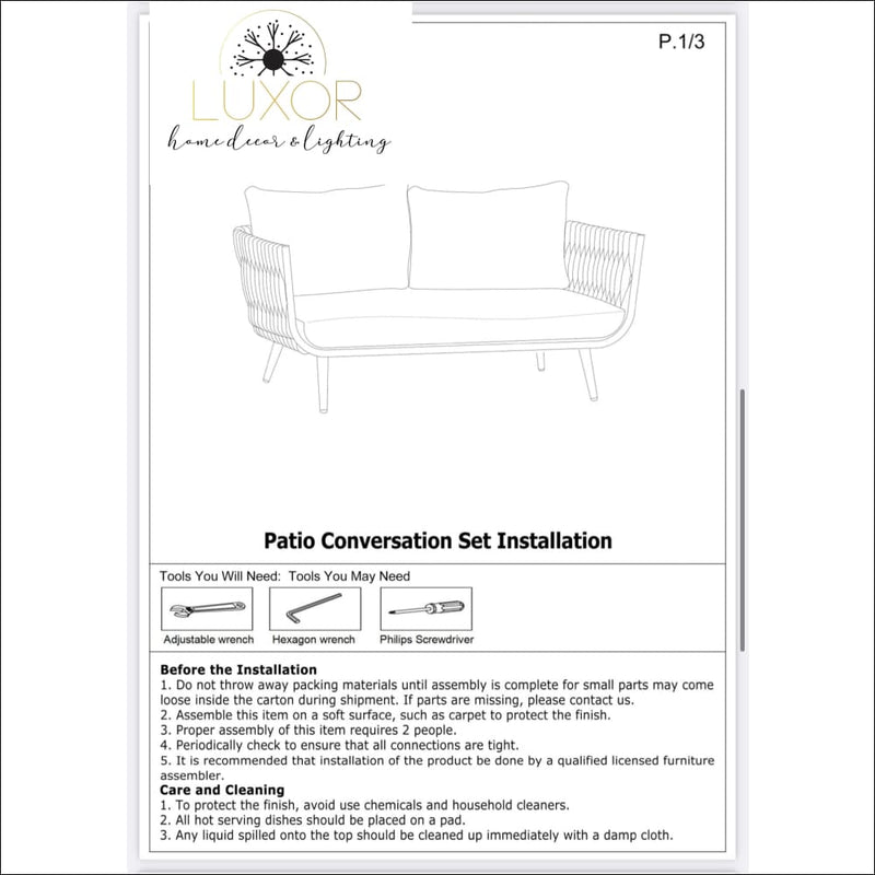 Soraya 4 Pieces Outdoor Patio Set - Outdoor Seating