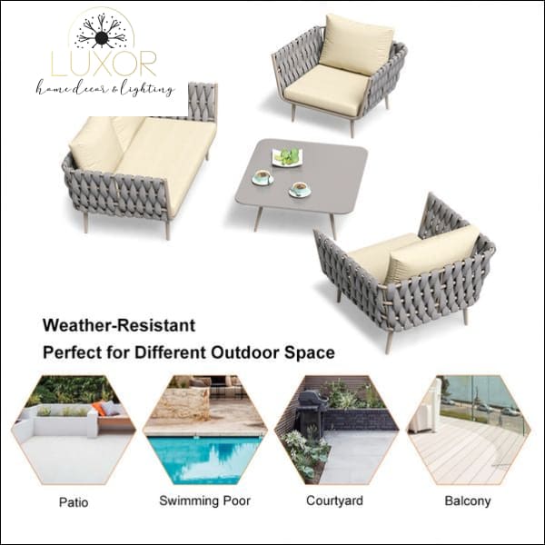 Soraya 4 Pieces Outdoor Patio Set - Outdoor Seating