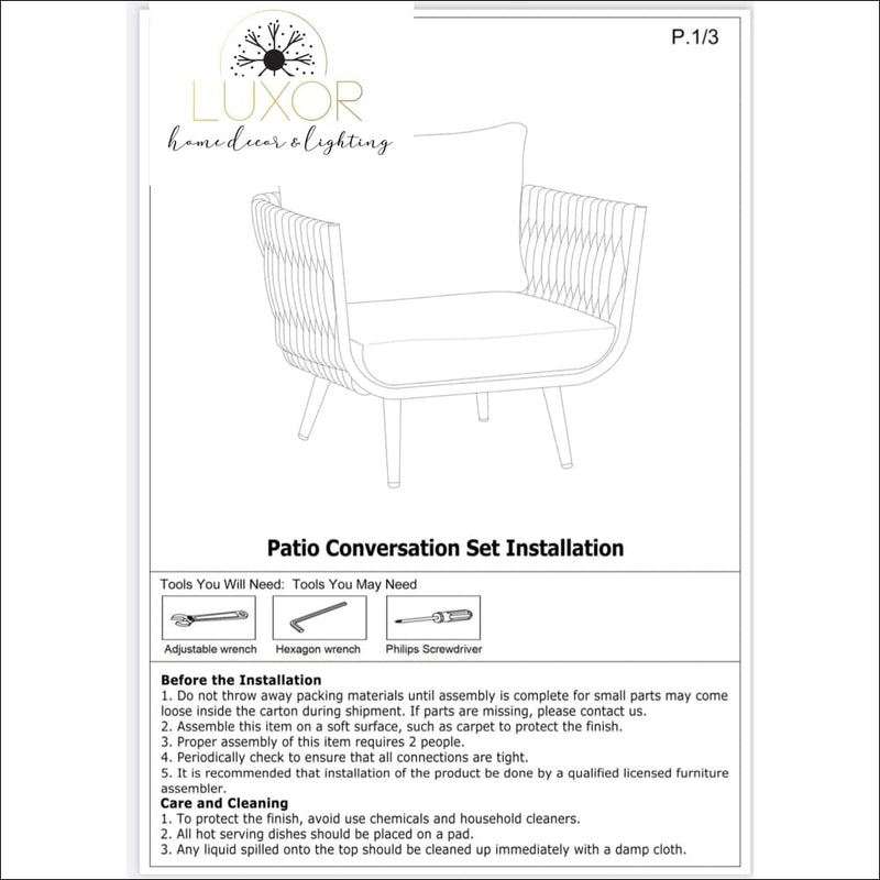 Soraya 4 Pieces Outdoor Patio Set - Outdoor Seating