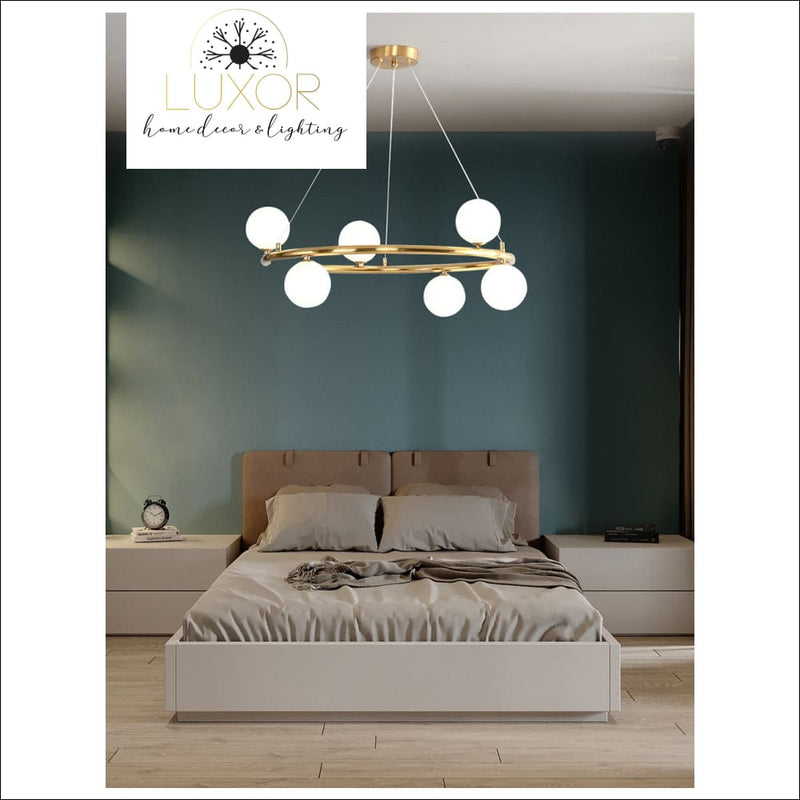 chandelier Sphere Orbit Chandelier - Luxor Home Decor & Lighting