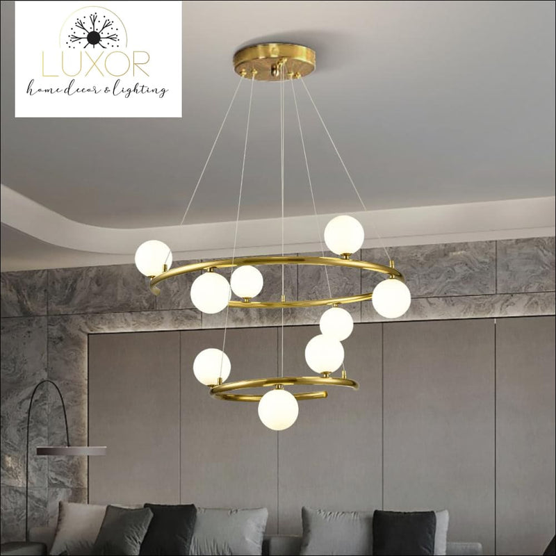 chandelier Sphere Orbit Chandelier - Luxor Home Decor & Lighting