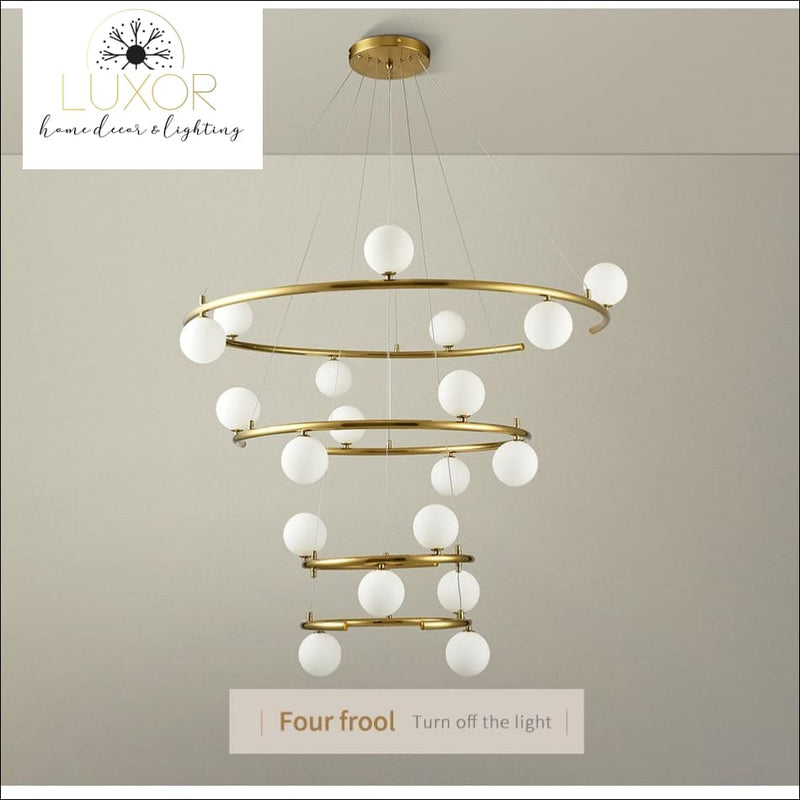 chandelier Sphere Orbit Chandelier - Luxor Home Decor & Lighting