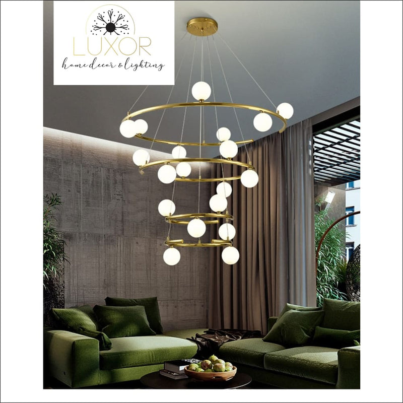 chandelier Sphere Orbit Chandelier - Luxor Home Decor & Lighting
