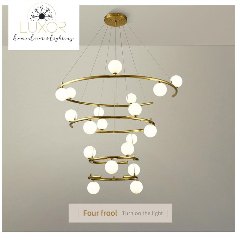 chandelier Sphere Orbit Chandelier - Luxor Home Decor & Lighting