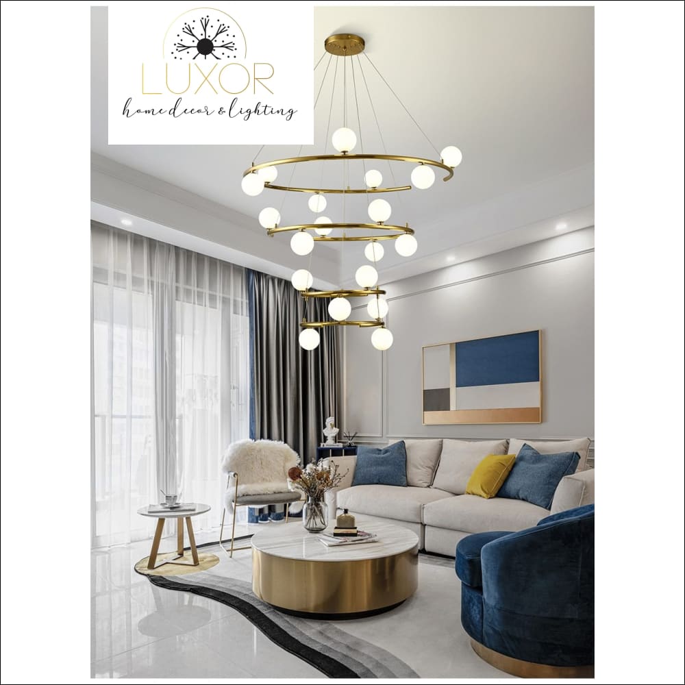 chandelier Sphere Orbit Chandelier - Luxor Home Decor & Lighting