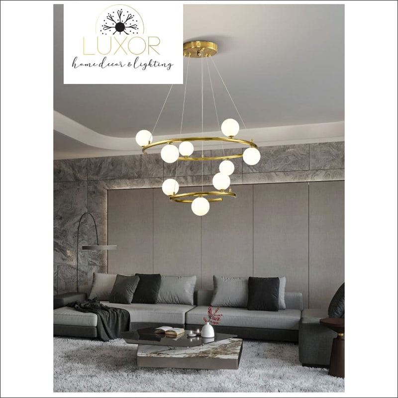 chandelier Sphere Orbit Chandelier - Luxor Home Decor & Lighting