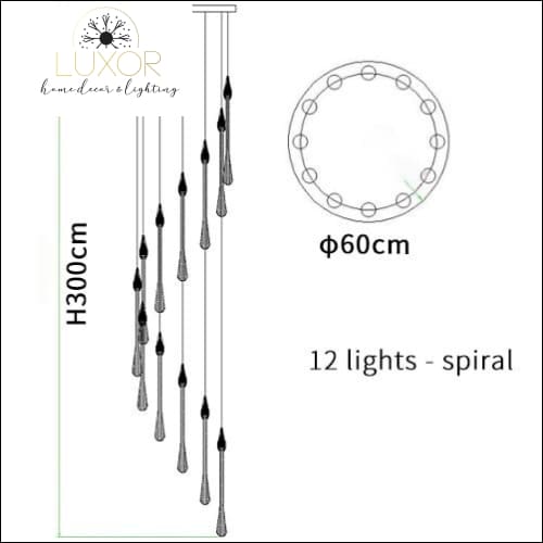 chandeliers Spiral Crystal Luxury Chandelier - Luxor Home Decor & Lighting