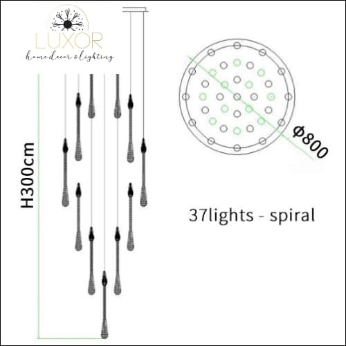 chandeliers Spiral Crystal Luxury Chandelier - Luxor Home Decor & Lighting