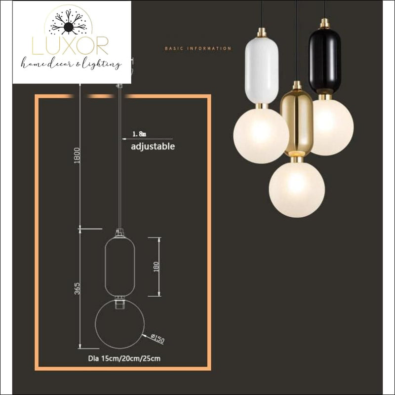 pendant lighting Splendid Glass Pendant Light - Luxor Home Decor & Lighting