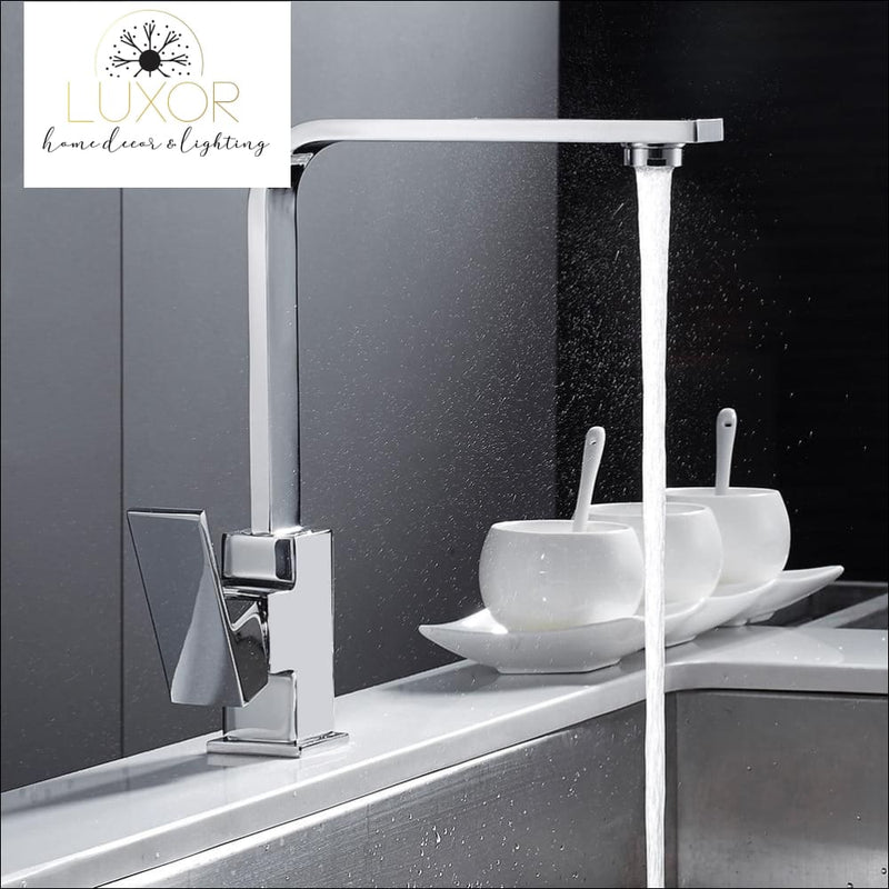 faucets Square Chrome Modern Kitchen Faucet - Luxor Home Decor & Lighting