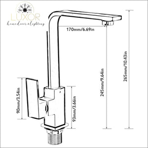 faucets Square Chrome Modern Kitchen Faucet - Luxor Home Decor & Lighting