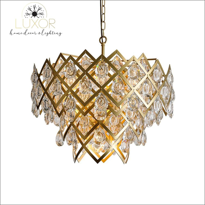 chandeliers Stalis Gold Crystal Chandelier - Luxor Home Decor & Lighting